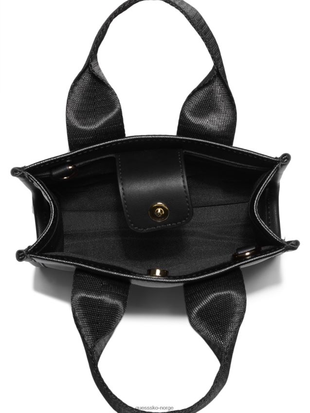 Guess logo-tape mini tote crossbody svart svart unisex F0LJ807645