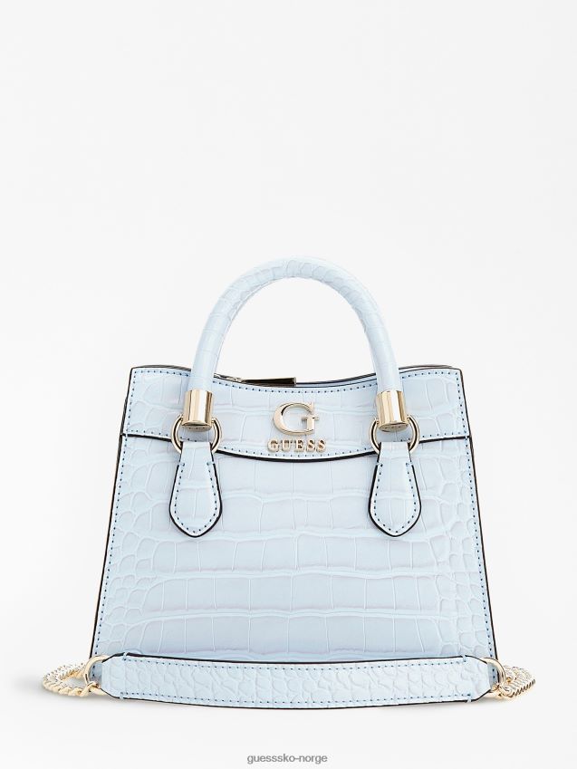 Guess lyseblå nell mini-veske med krokodilletrykk lyse blå unisex F0LJ805130