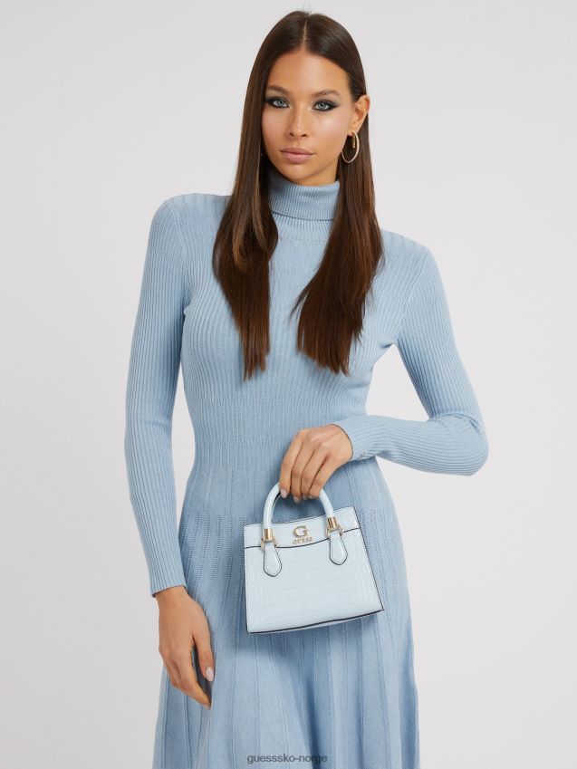 Guess lyseblå nell mini-veske med krokodilletrykk lyse blå unisex F0LJ805130