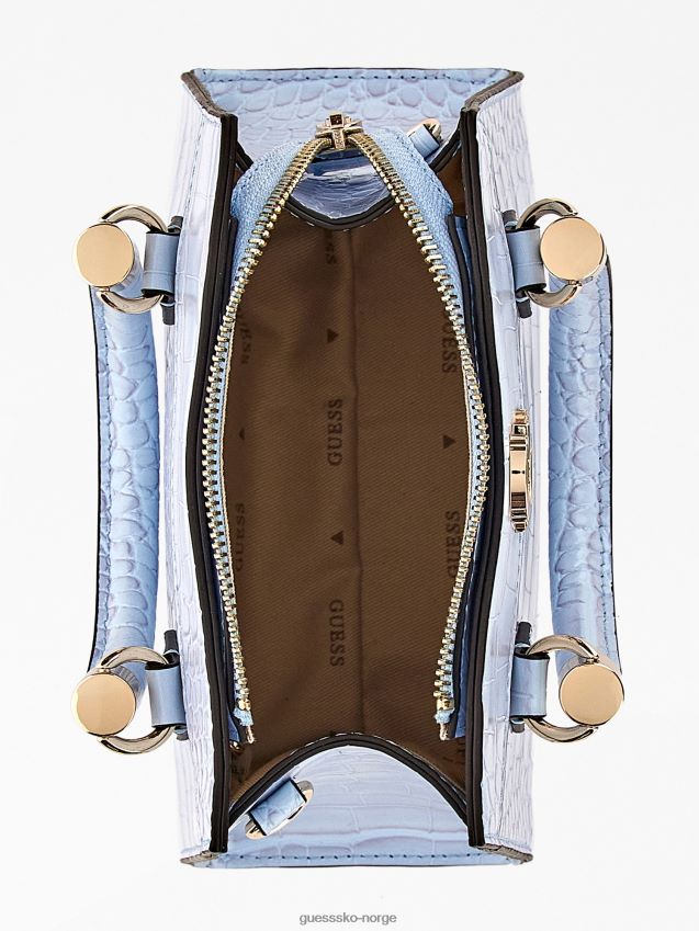 Guess lyseblå nell mini-veske med krokodilletrykk lyse blå unisex F0LJ805130