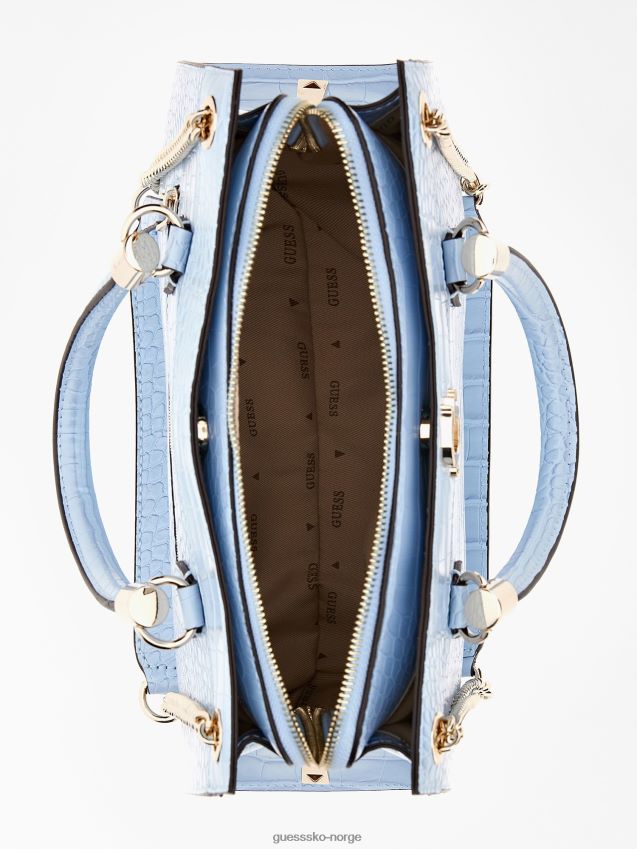 Guess lyseblå nell-veske med krokodilletrykk lyse blå unisex F0LJ805323
