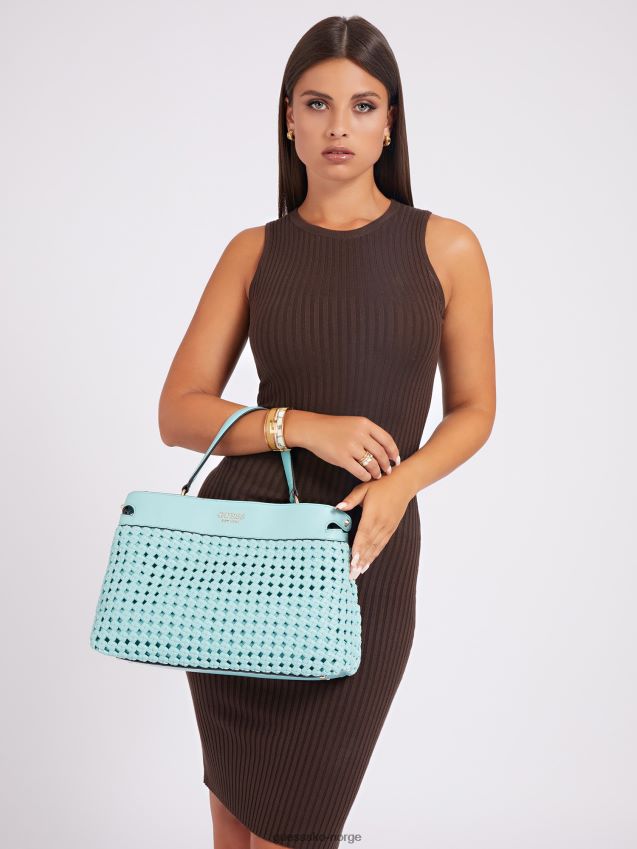 Guess lyseblå sicilia flettet veske lyse blå unisex F0LJ803928