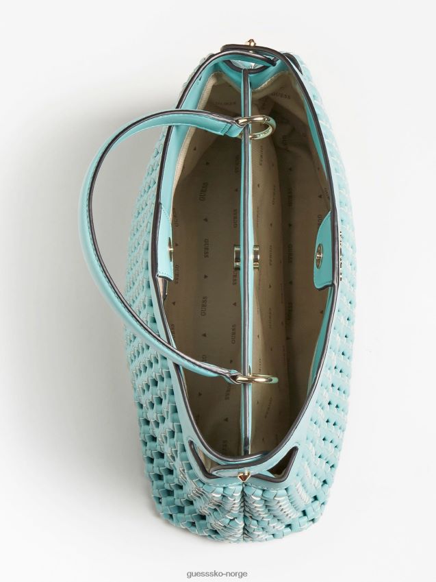 Guess lyseblå sicilia flettet veske lyse blå unisex F0LJ803928