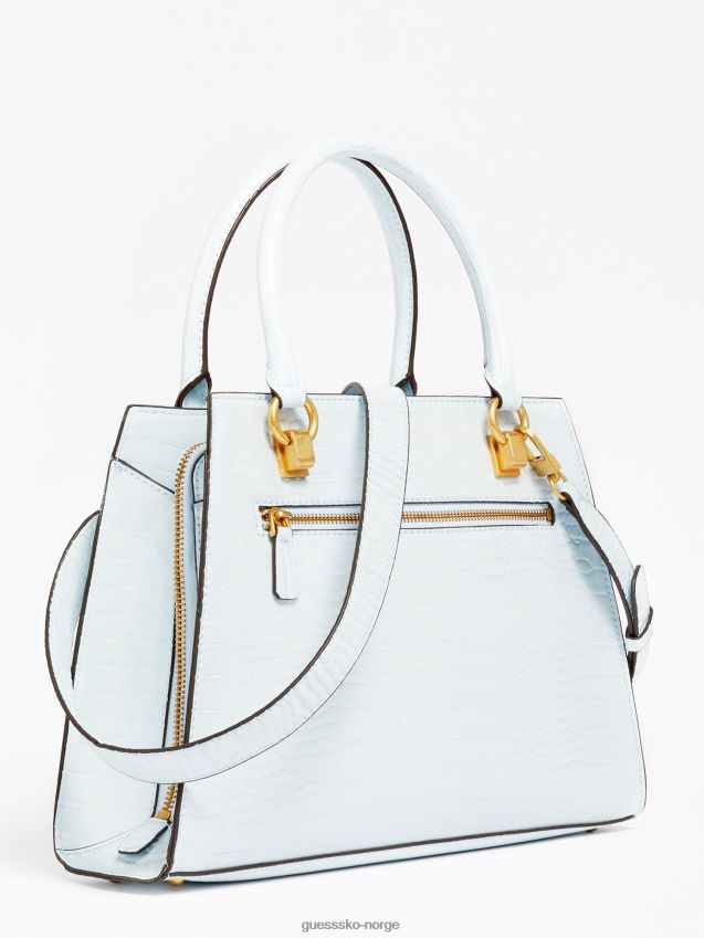 Guess lyseblå stephi veske med krokodilletrykk lyse blå unisex F0LJ804989