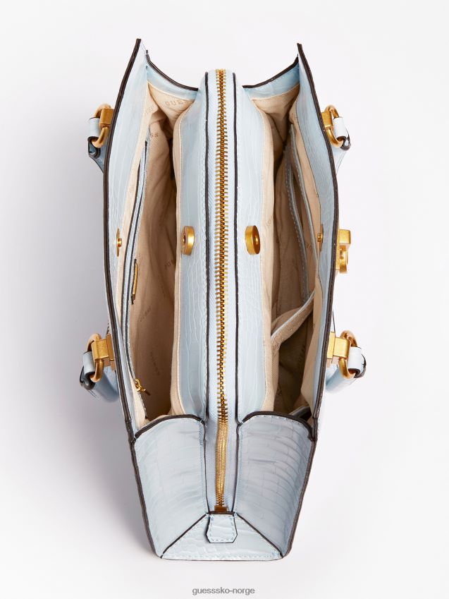 Guess lyseblå stephi veske med krokodilletrykk lyse blå unisex F0LJ804989