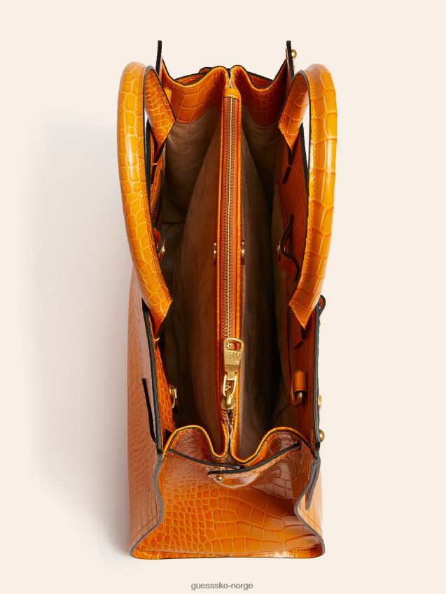 Guess megan luxe ekte skinn veske oransje oransje unisex F0LJ805086