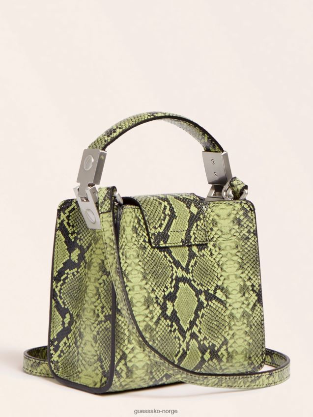 Guess monia grønn mini håndveske i ekte skinn grønn unisex F0LJ804962