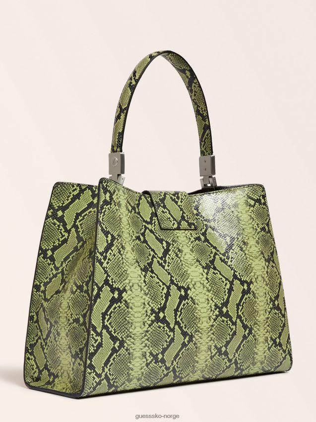 Guess monia håndveske i ekte skinn grønn grønn unisex F0LJ803879
