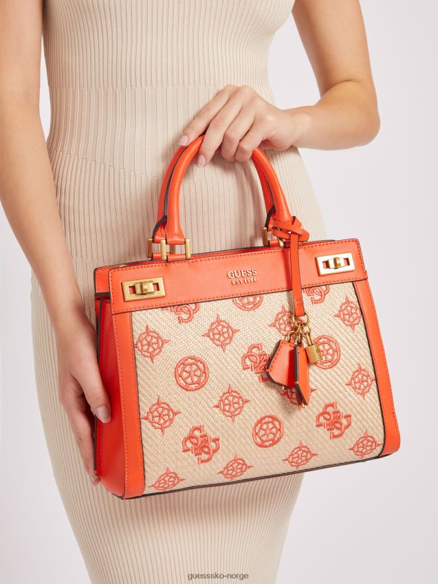 Guess oransje katey 4g veske med peonylogo oransje unisex F0LJ804977