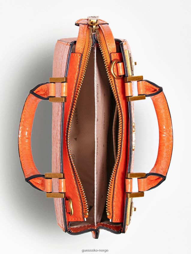 Guess oransje katey python-print mini-veske oransje unisex F0LJ803777