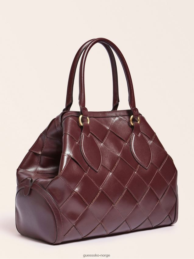 Guess rød giorgia luxe håndveske i ekte skinn rød unisex F0LJ805934