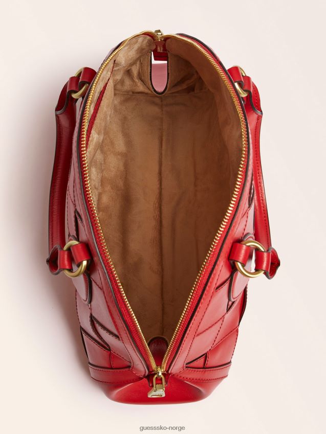 Guess rød giorgia luxe håndveske i ekte skinn rød unisex F0LJ806566