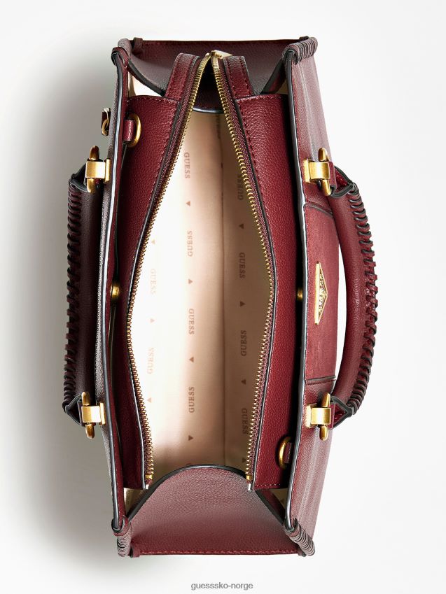 Guess rød kaoma nappa veske i skinn rød unisex F0LJ803199