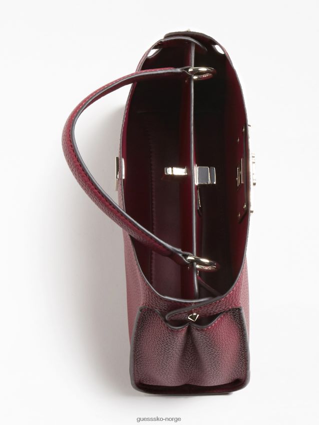 Guess rød katey håndveske i fuskepels rød unisex F0LJ806128