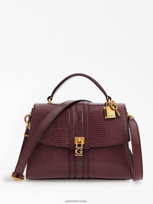 Guess rød minihåndveske med python-trykk ginevra rød unisex F0LJ804939