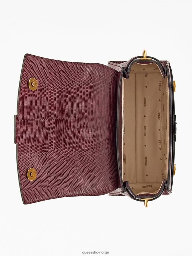 Guess rød minihåndveske med python-trykk ginevra rød unisex F0LJ804939