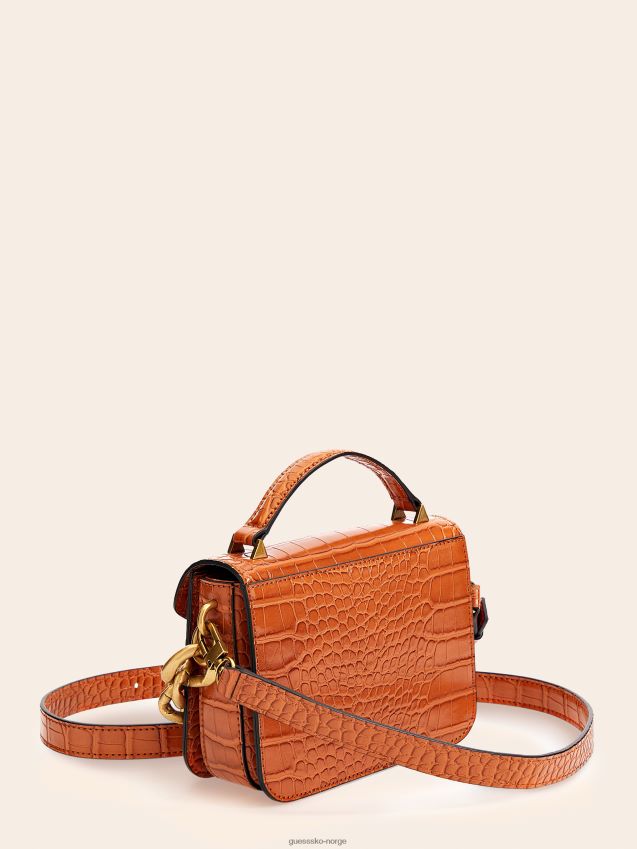 Guess retour krokodilletrykk mikro veske brun brun unisex F0LJ805099