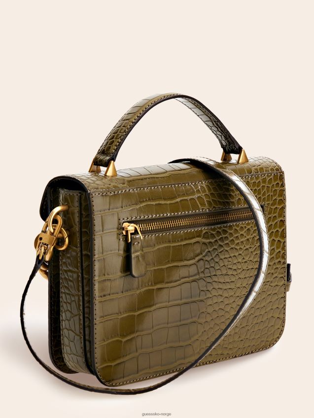 Guess retour krokodilletrykk mini veske grønn grønn unisex F0LJ805165