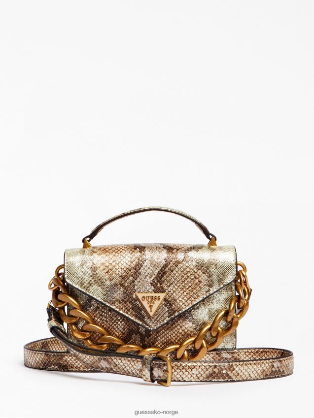 Guess retour python print mikro håndveske multi gull multi gull unisex F0LJ803602