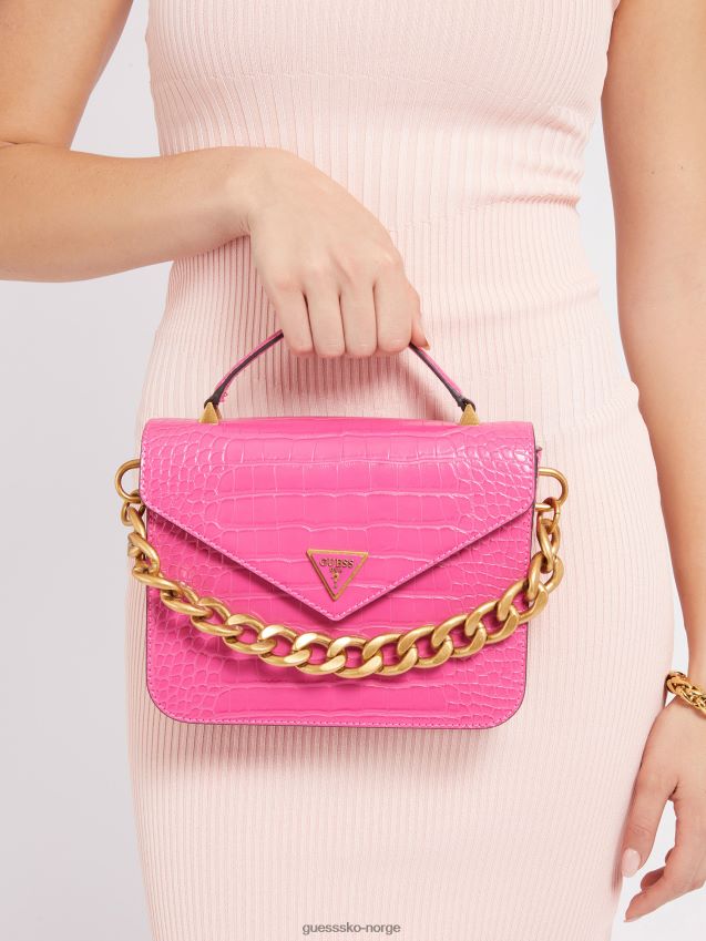 Guess rosa Retour mini veske med krokodilletrykk rosa unisex F0LJ805363