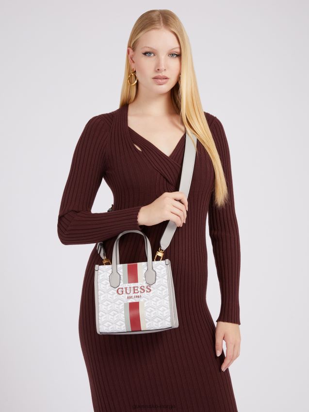 Guess silvana g cube logo mikro håndveske krem krem unisex F0LJ805201