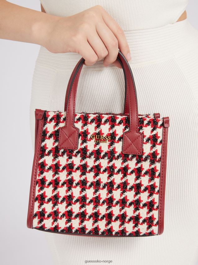 Guess silvana tweed mini håndveske svart svart unisex F0LJ803763