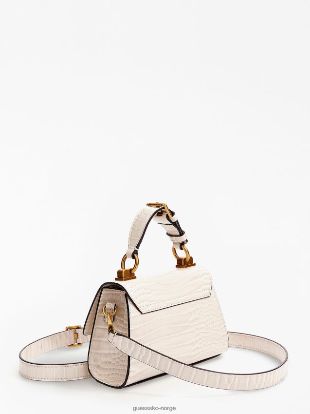 Guess stephi croc-print mini veske hvit hvit unisex F0LJ805041