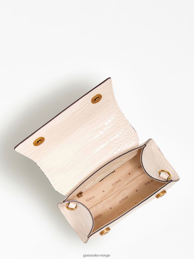 Guess stephi croc-print mini veske hvit hvit unisex F0LJ805041