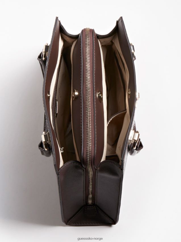 Guess stephi veske med krokodiltrykk brun brun unisex F0LJ805190