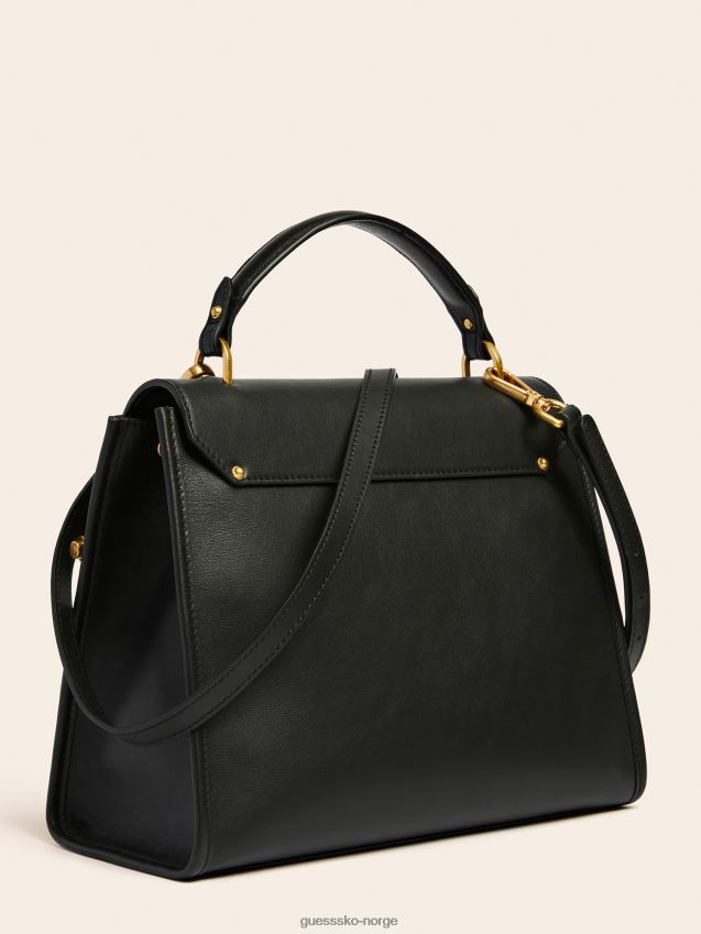 Guess svart alia veske i ekte skinn svart unisex F0LJ805329