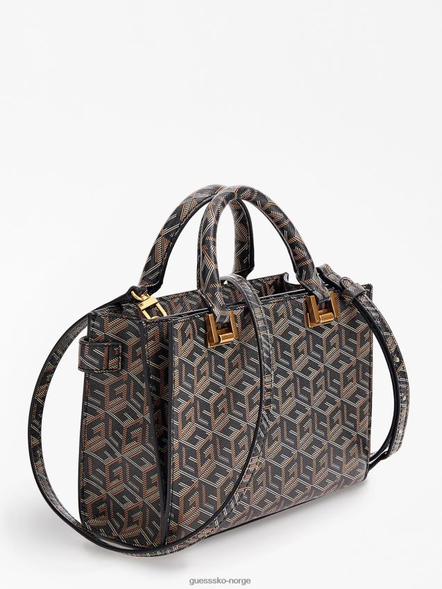 Guess svart atene g cube logo mini veske svart unisex F0LJ805272