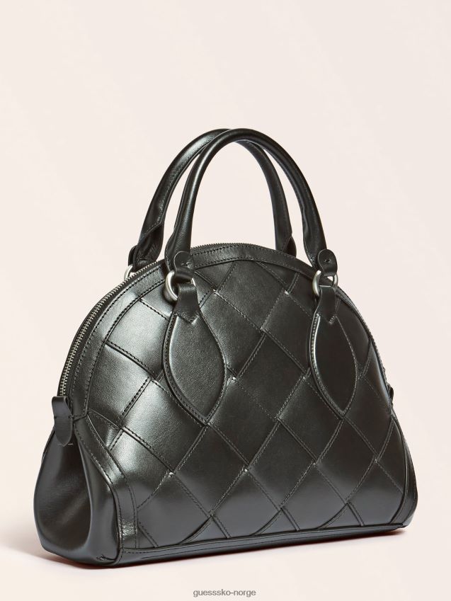 Guess svart giorgia luxe håndveske i ekte skinn svart unisex F0LJ806293