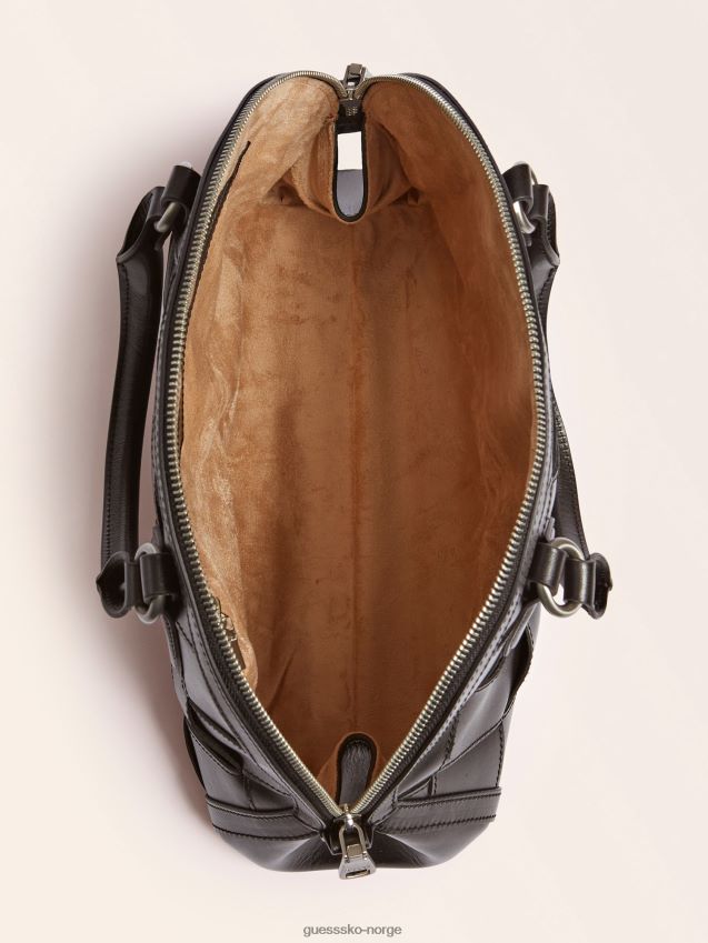 Guess svart giorgia luxe håndveske i ekte skinn svart unisex F0LJ806293