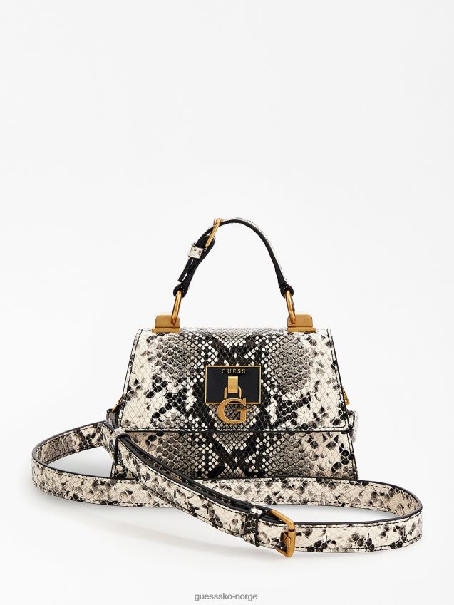 Guess svart katey python-trykk mini veske svart unisex F0LJ805298