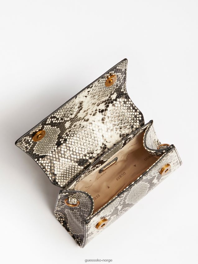 Guess svart katey python-trykk mini veske svart unisex F0LJ805298