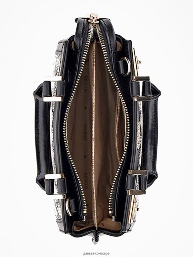 Guess svart katey raffia mini veske svart unisex F0LJ805283