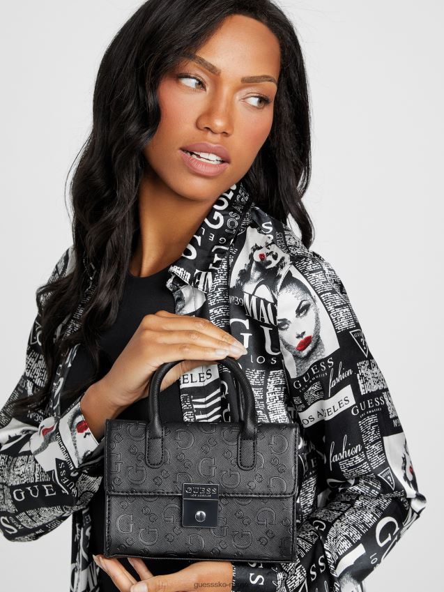 Guess svart logo sophie mini tote svart logo unisex F0LJ807658