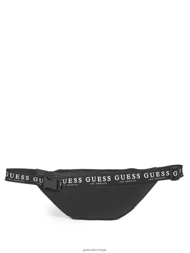 Guess svart logo tape fanny pack svart unisex F0LJ807653
