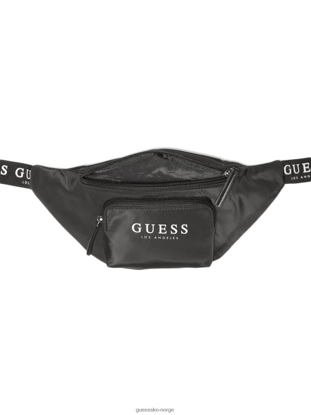 Guess svart logo tape fanny pack svart unisex F0LJ807653