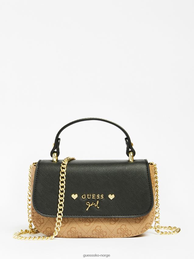 Guess svart micole 4g ​​logo veske svart unisex F0LJ802226