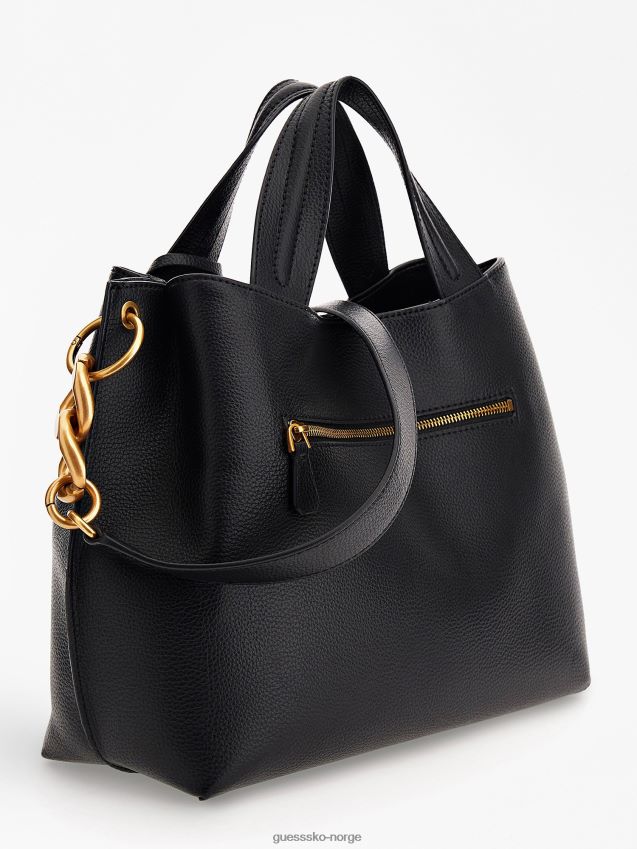 Guess svart nell-logo-sjarm håndveske svart unisex F0LJ805012