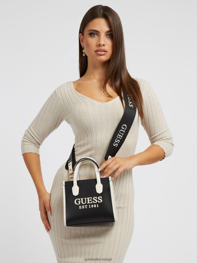 Guess svart silvana logo mini bag svart unisex F0LJ805067