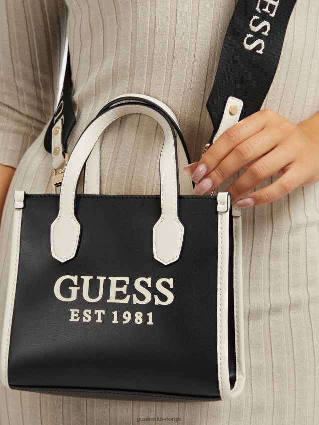 Guess svart silvana logo mini bag svart unisex F0LJ805067