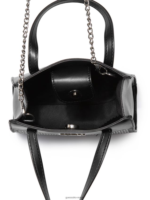 Guess taylor rhinestone mini tote svart svart unisex F0LJ807713
