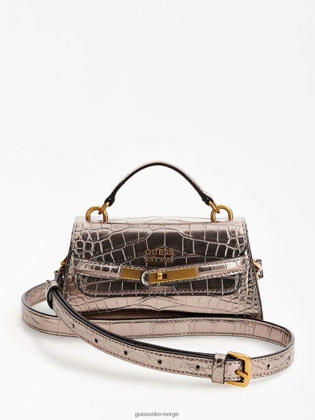 Guess tullia Croc-print mikro håndveske grå grå unisex F0LJ803628