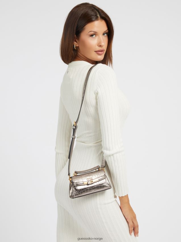 Guess tullia Croc-print mikro håndveske grå grå unisex F0LJ803628