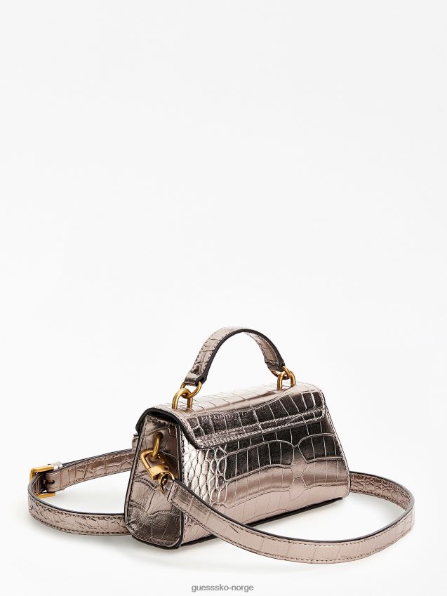 Guess tullia Croc-print mikro håndveske grå grå unisex F0LJ803628
