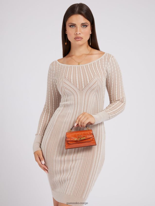 Guess tullia krokodilletrykk mikro veske brun brun unisex F0LJ805317