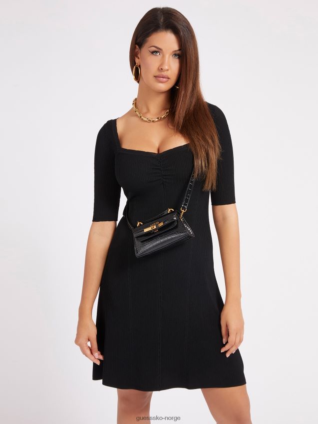 Guess tullia krokodilletrykk mikro veske svart svart unisex F0LJ805256