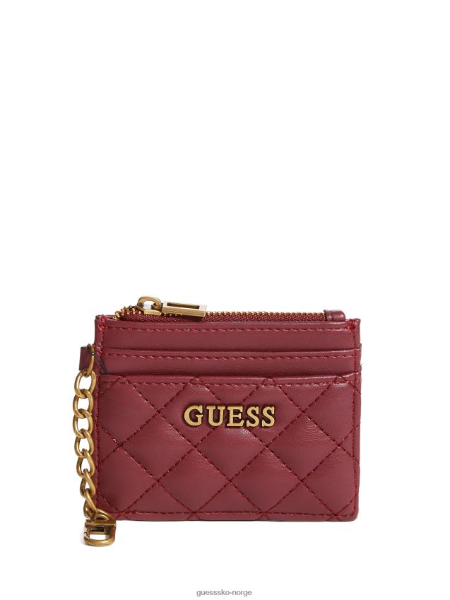 Guess burgunder vattert kortholder burgunder unisex F0LJ8010171